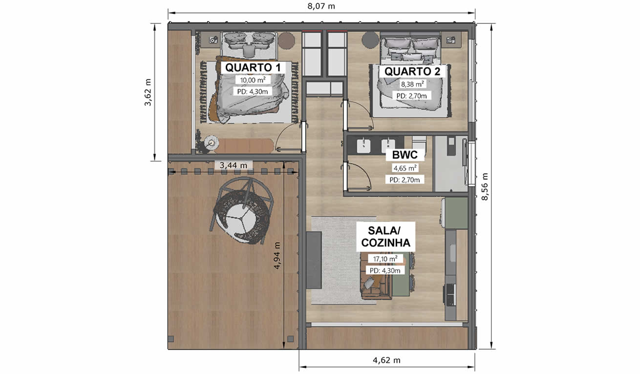 Planta da Casa Tramonto 1 Planta da Casa Tramonto 1